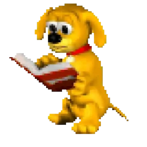 Cachorrinho lendo